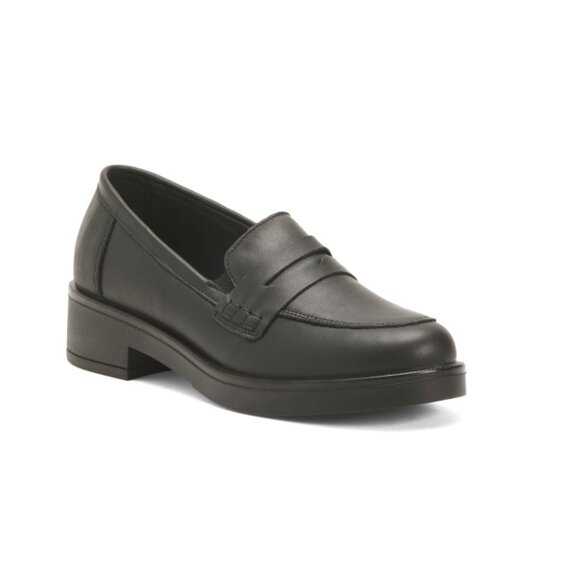 IGI&CO Black Made In Italy Leather Penny Loafers